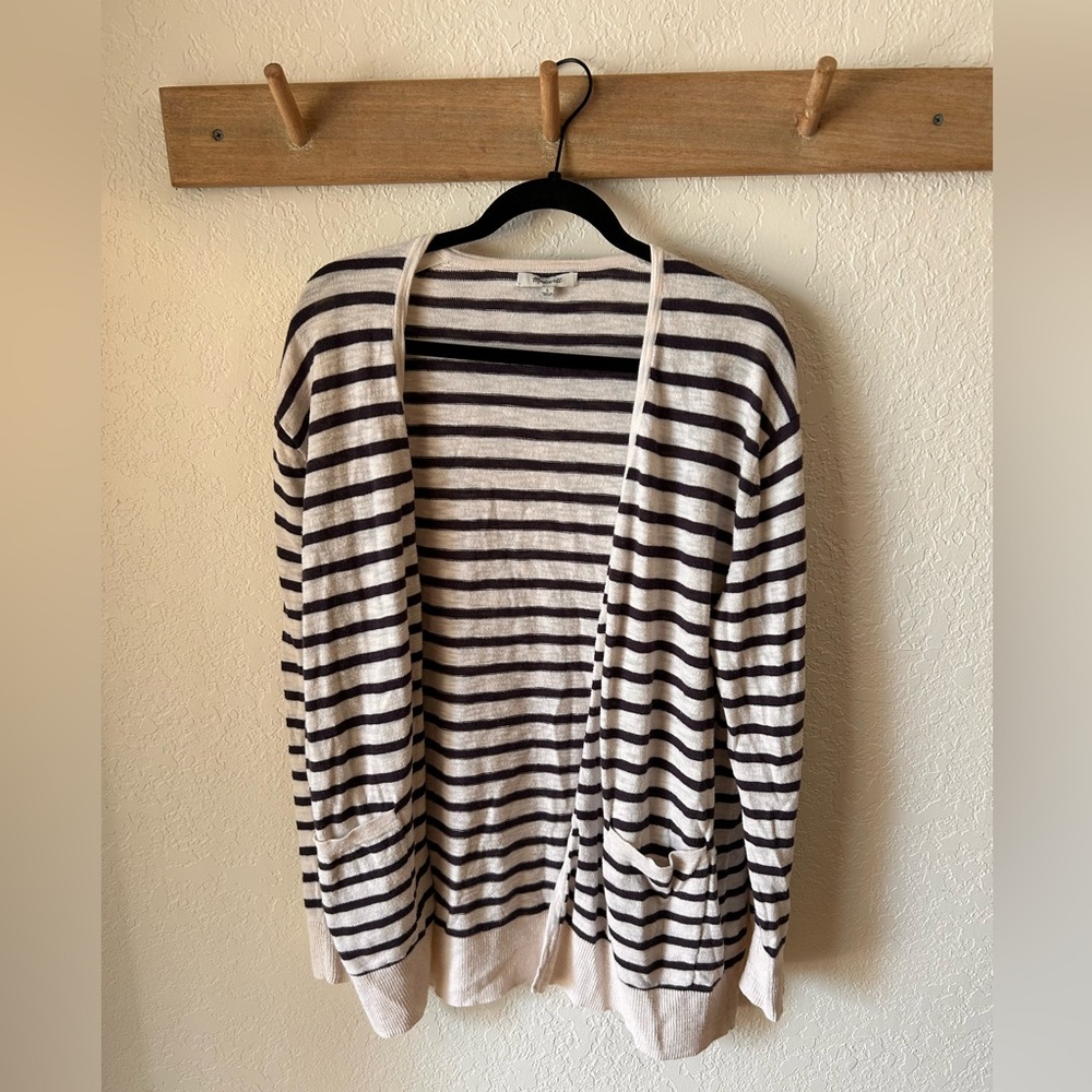 Striped madewell cardigan